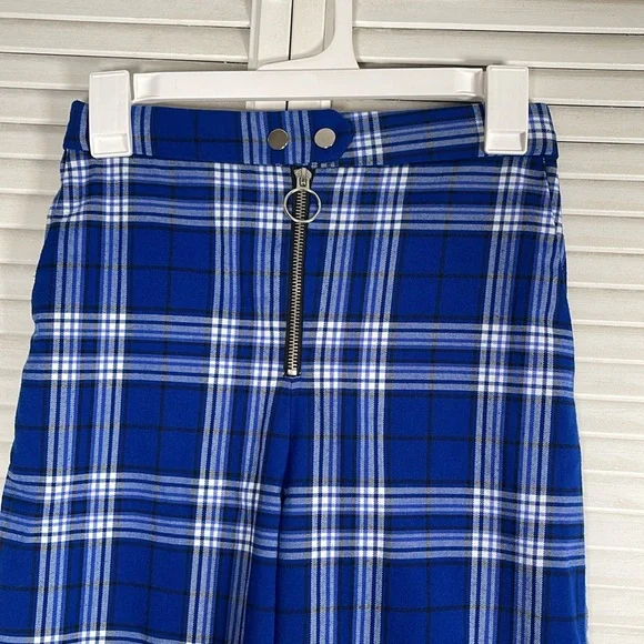 Urban Outfitters Daisy Plaid Zip-Front Wide Leg Pants. Size: 0 - Picture 3 of 13